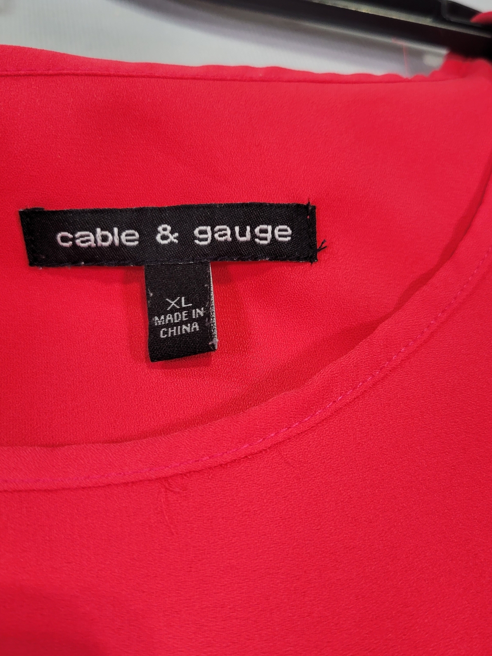 Cable & Gauge Bright Coral Pink Blouse - Picture 10 of 11